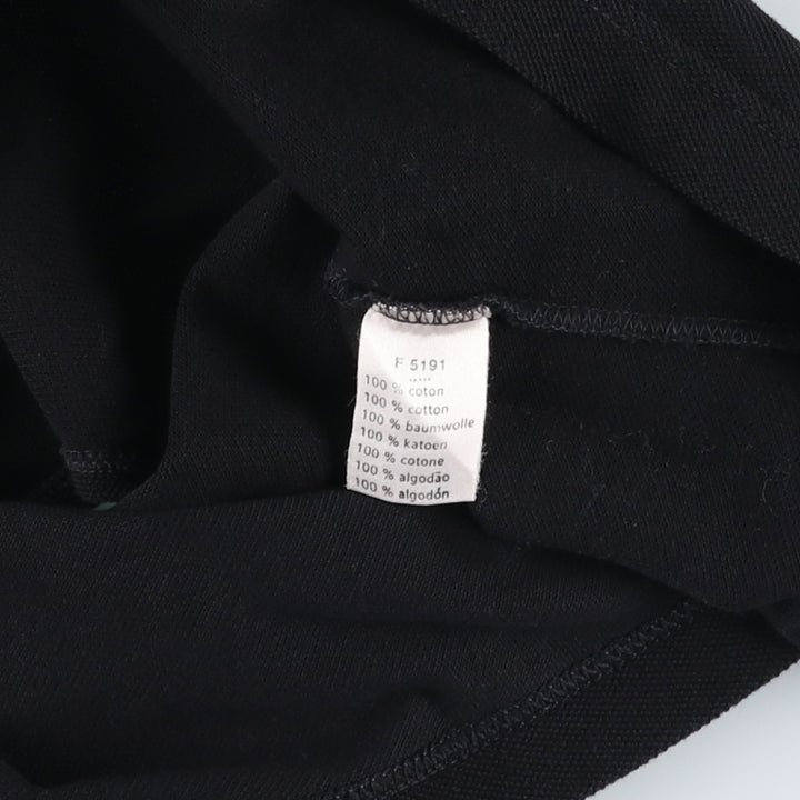 Lacoste V-neck pique tank top, women's size S (approx.) cotton black type Vintage Second Hand