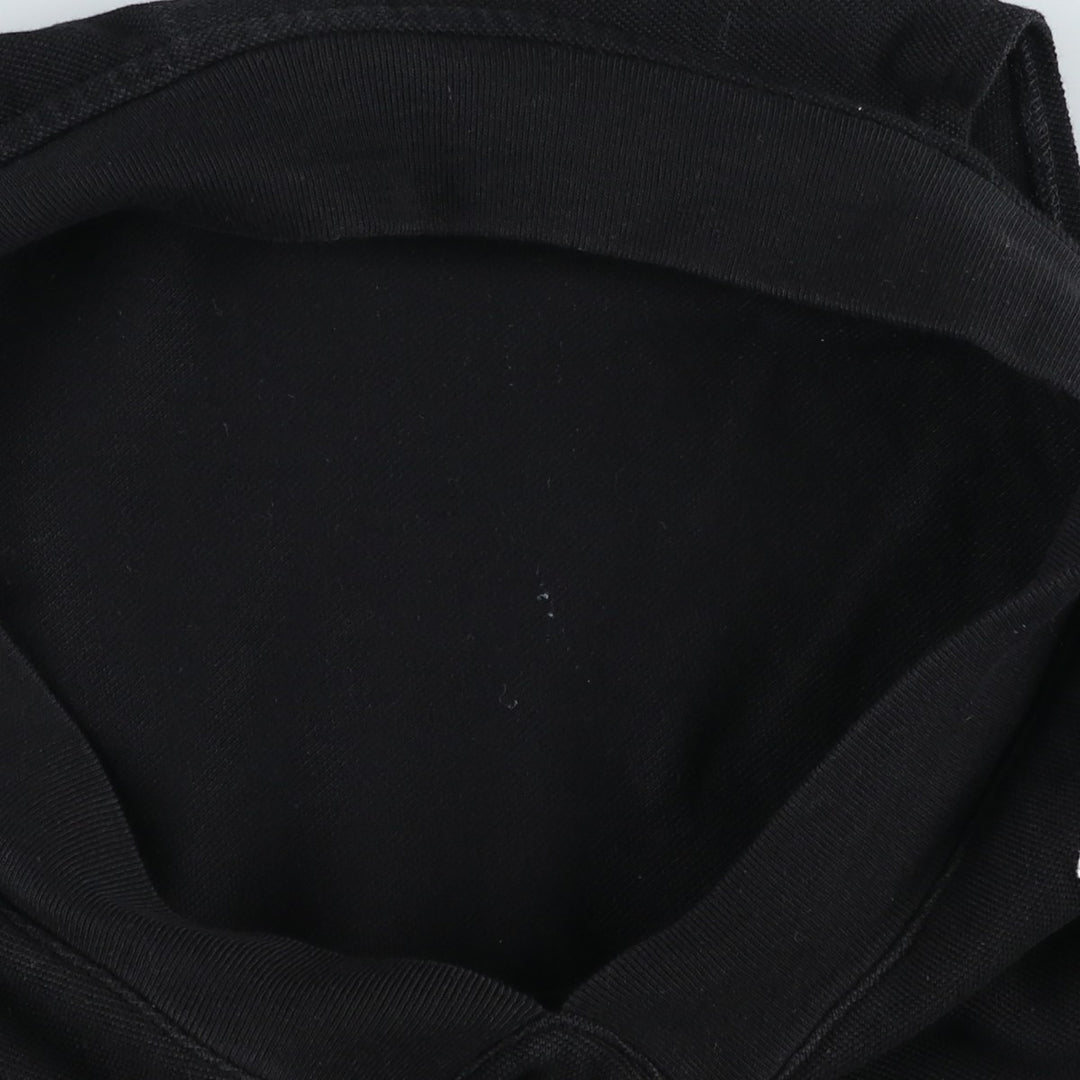 Lacoste V-neck pique tank top, women's size S (approx.) cotton black type Vintage Second Hand