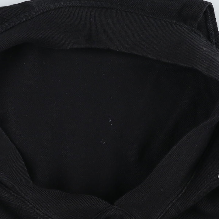 Lacoste V-neck pique tank top, women's size S (approx.) cotton black type Vintage Second Hand
