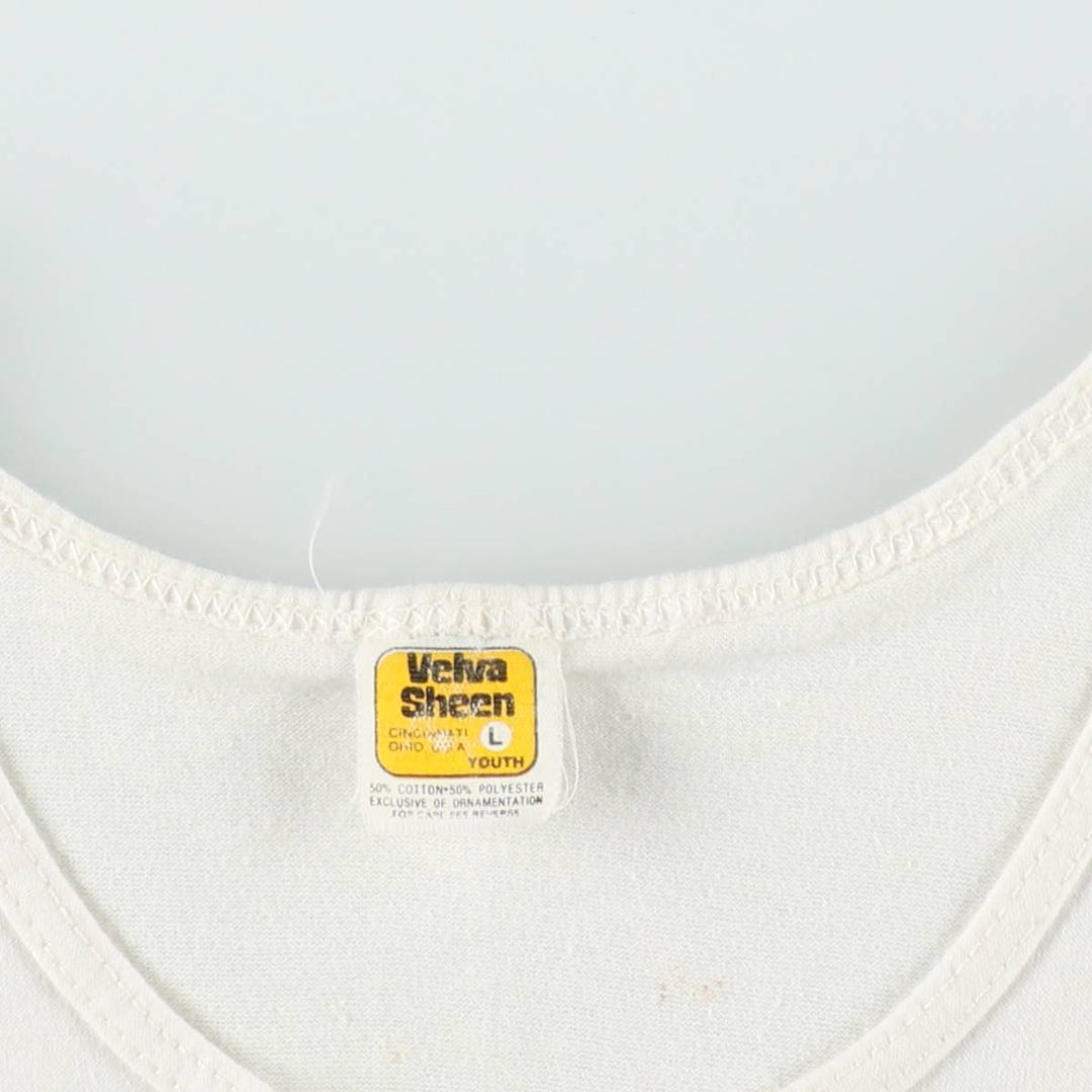 70s-80'S Velva Sheen Mickey Mouse Character Tank Top, Made in USA, Women's Size S (approx.), Vintage cotton white type Vintage Second Hand