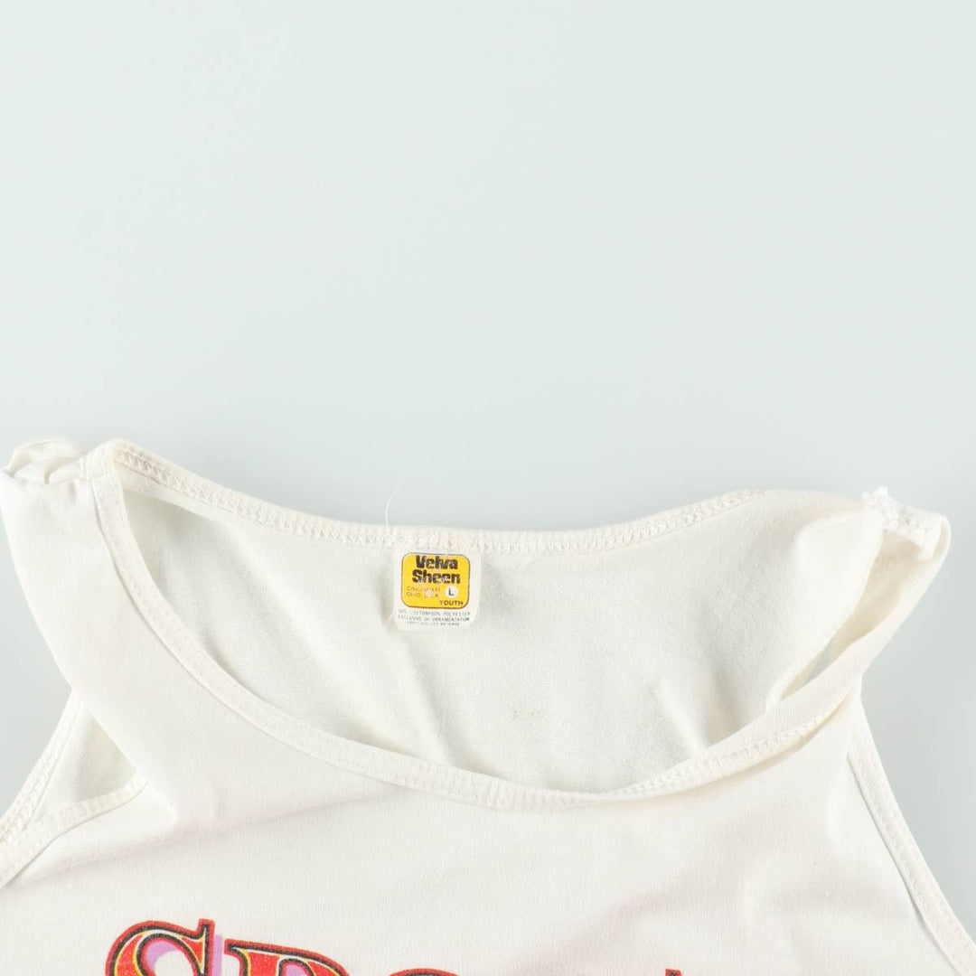 70s-80'S Velva Sheen Mickey Mouse Character Tank Top, Made in USA, Women's Size S (approx.), Vintage cotton white type Vintage Second Hand
