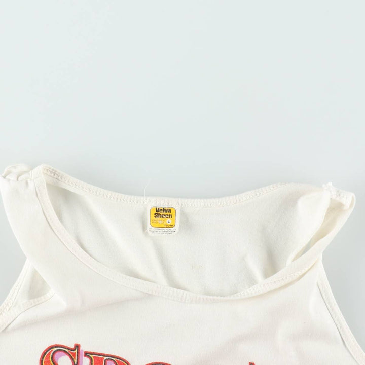 70s-80'S Velva Sheen Mickey Mouse Character Tank Top, Made in USA, Women's Size S (approx.), Vintage cotton white type Vintage Second Hand