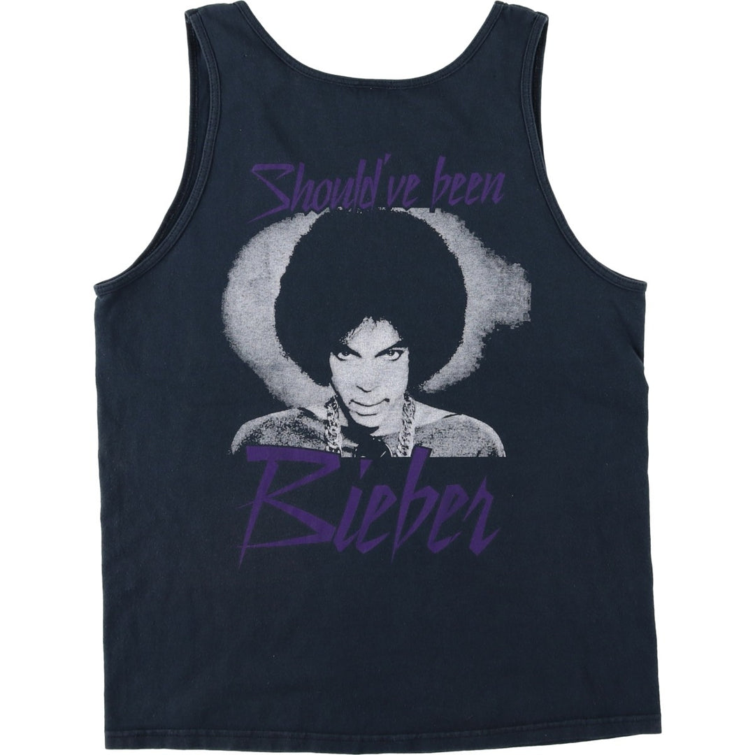 Gildan Prince Tank Top, Women's Size M (approx.) cotton black type Vintage Second Hand