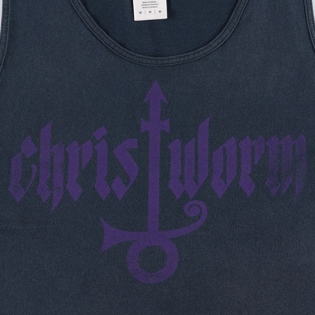 Gildan Prince Tank Top, Women's Size M (approx.) cotton black type Vintage Second Hand