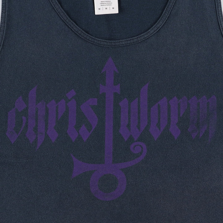 Gildan Prince Tank Top, Women's Size M (approx.) cotton black type Vintage Second Hand