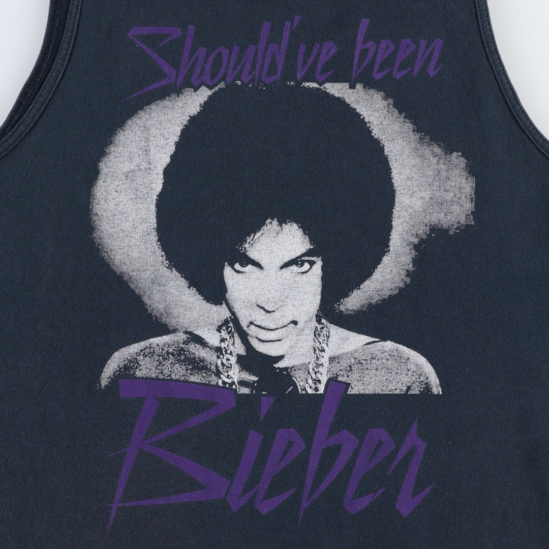 Gildan Prince Tank Top, Women's Size M (approx.) cotton black type Vintage Second Hand