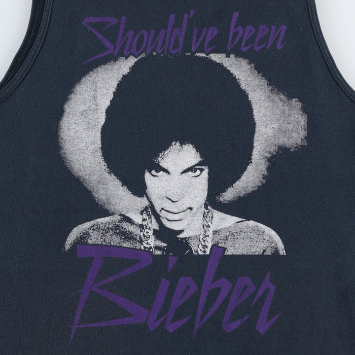 Gildan Prince Tank Top, Women's Size M (approx.) cotton black type Vintage Second Hand