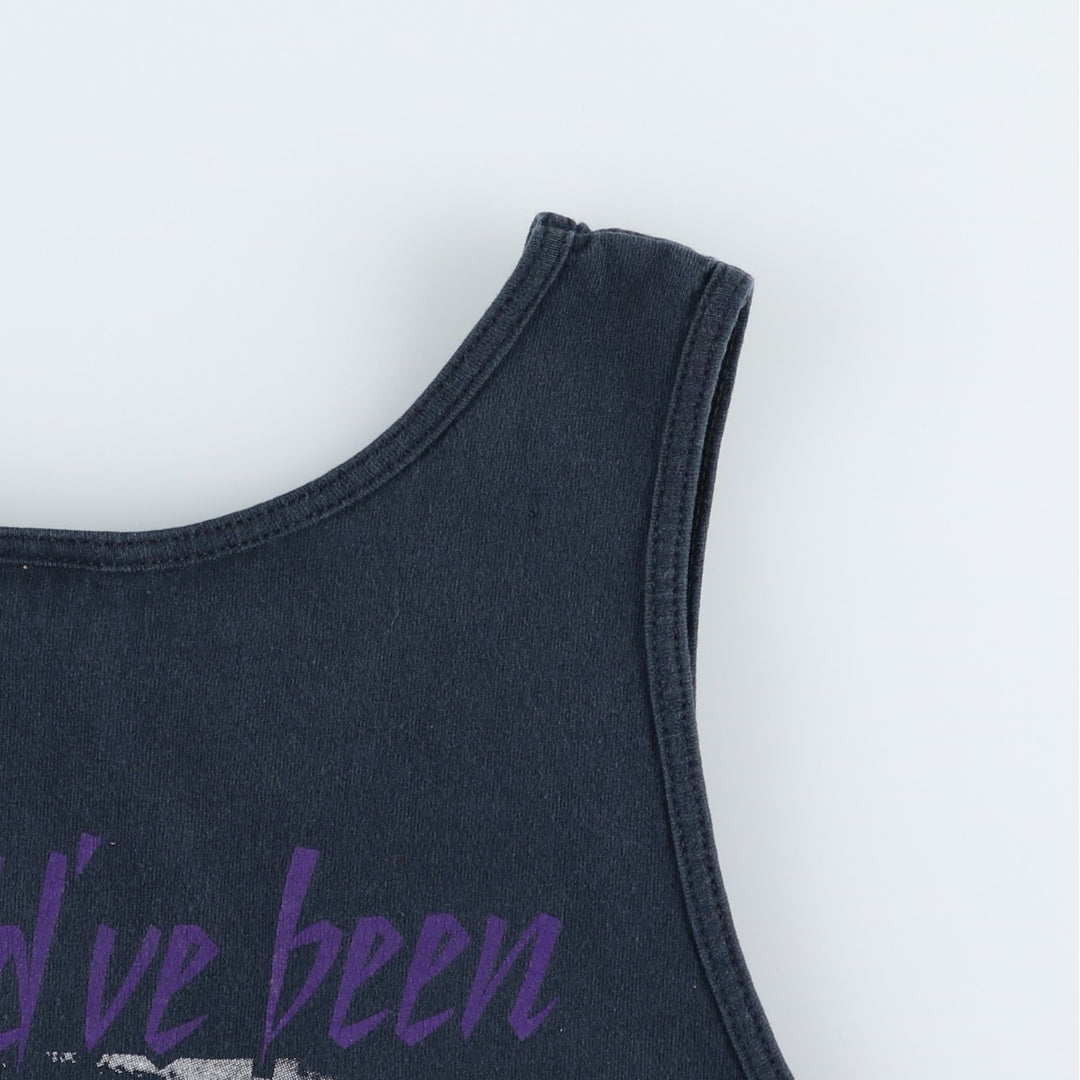 Gildan Prince Tank Top, Women's Size M (approx.) cotton black type Vintage Second Hand