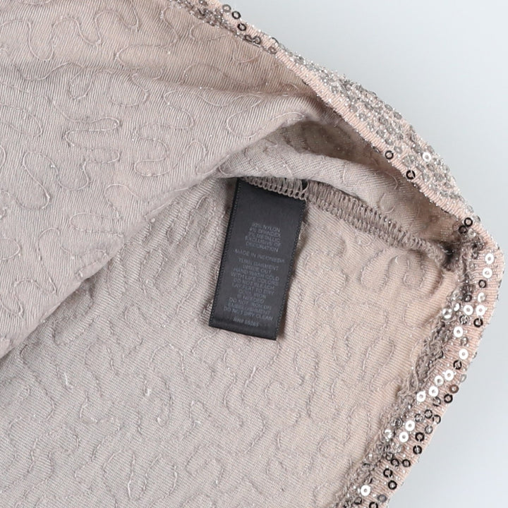 EXPRESS Cropped Camisole with Sequins, Women's Size S (approx.) Nylon Silver type Vintage Second Hand