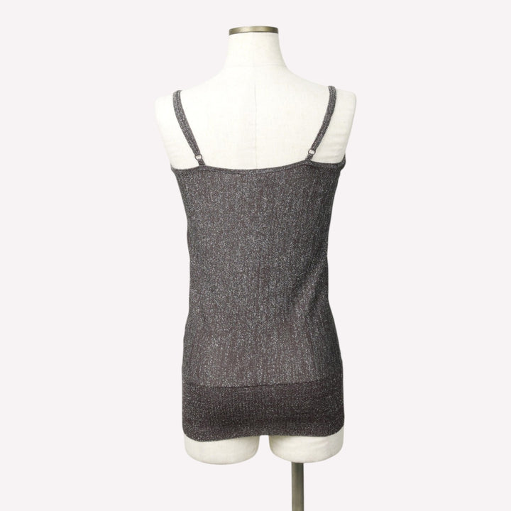 bebe camisole, women's size XS Rayon Silver type Vintage Second Hand