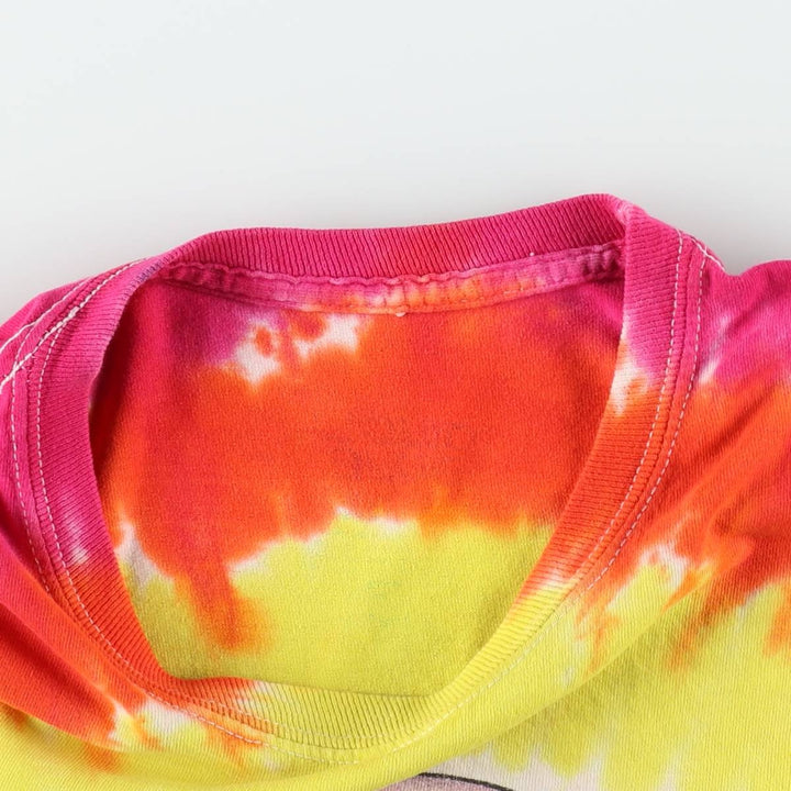 GRATEFUL DEAD Tie-Dye Pattern Cut-Off Tank Top (Women's Size XL) unclear yellow type Vintage Second Hand