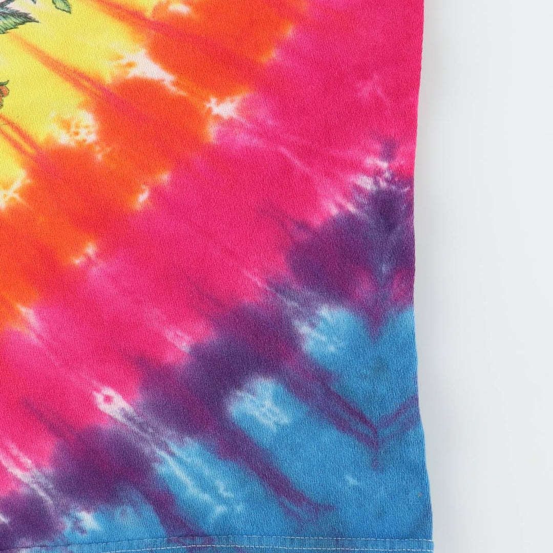 GRATEFUL DEAD Tie-Dye Pattern Cut-Off Tank Top (Women's Size XL) unclear yellow type Vintage Second Hand