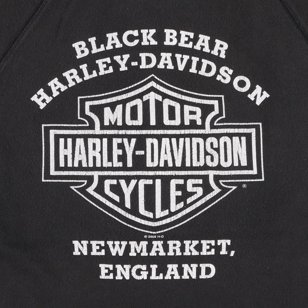 2000'S Harley-Davidson Skull Pattern Skull Wing Motorcycle Tank Top (Women's Size S) cotton black type Vintage Second Hand