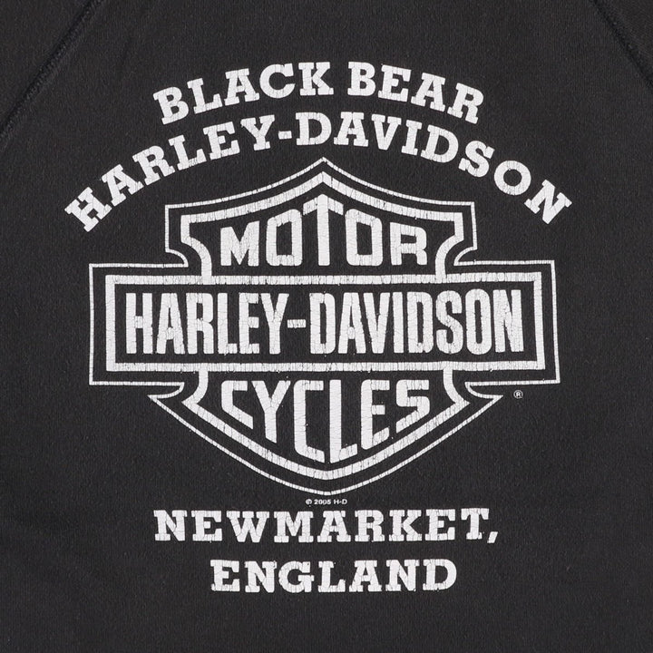 2000'S Harley-Davidson Skull Pattern Skull Wing Motorcycle Tank Top (Women's Size S) cotton black type Vintage Second Hand