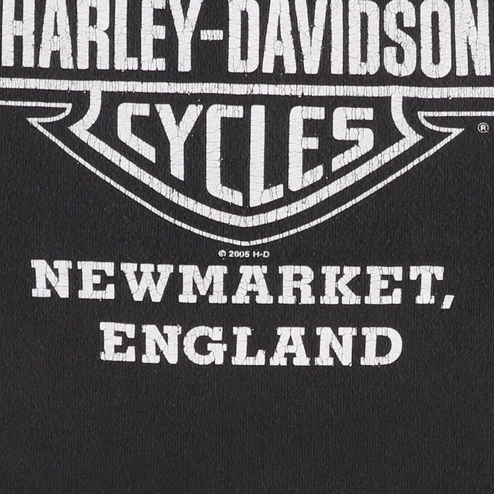 2000'S Harley-Davidson Skull Pattern Skull Wing Motorcycle Tank Top (Women's Size S) cotton black type Vintage Second Hand