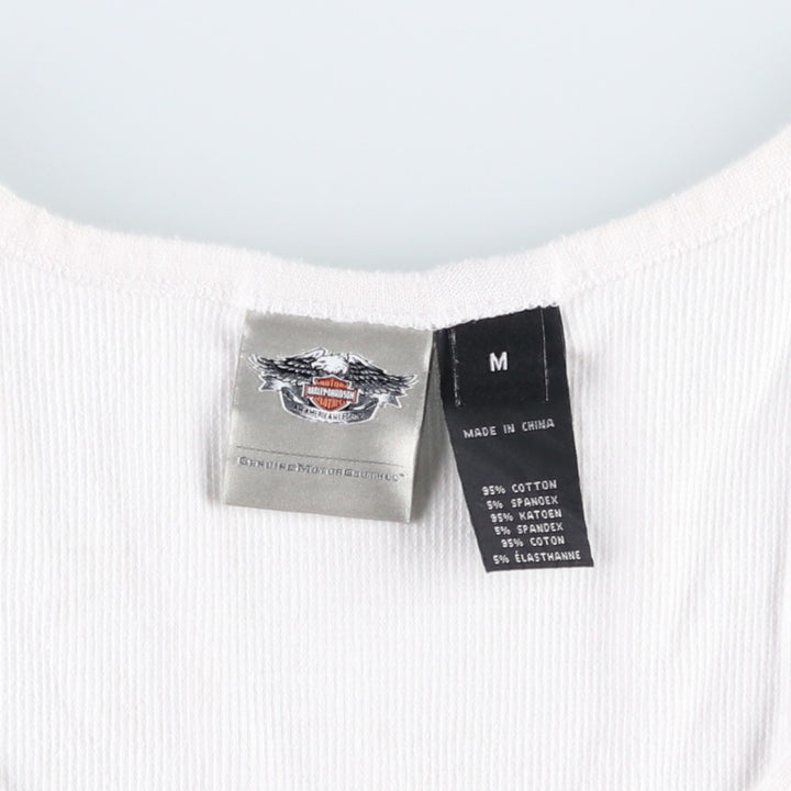 Harley-Davidson Rhinestone Motorcycle Tank Top, Women's Size M (approx.) cotton white type Vintage Second Hand