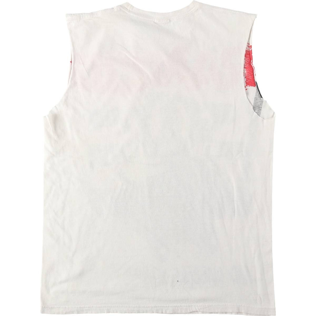 2000'S RANCID Large Print Cut-Off Tank Top, Women's Size L (approx.) unclear pale white type Vintage Second Hand