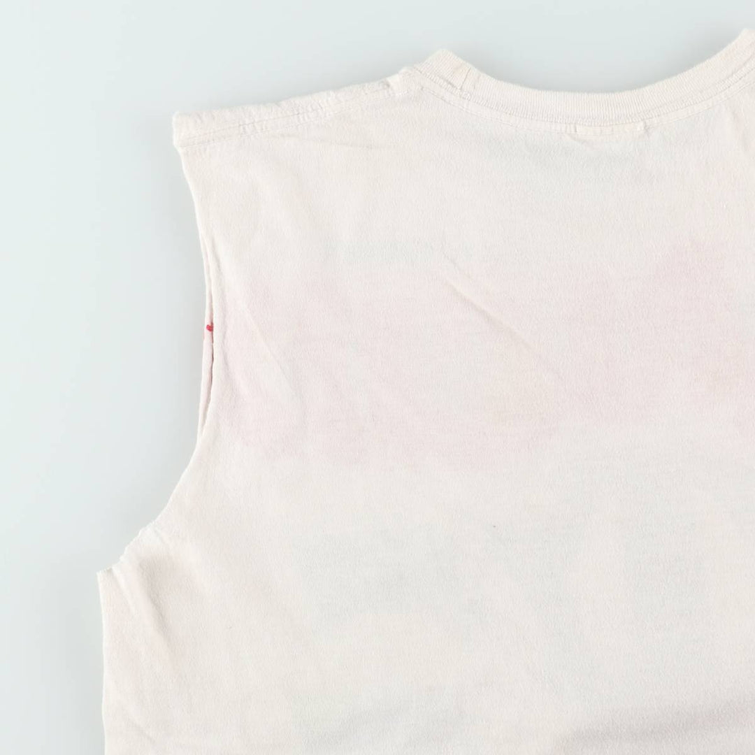 2000'S RANCID Large Print Cut-Off Tank Top, Women's Size L (approx.) unclear pale white type Vintage Second Hand