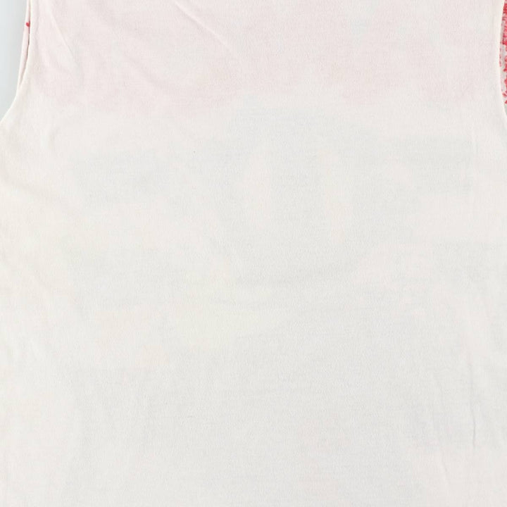 2000'S RANCID Large Print Cut-Off Tank Top, Women's Size L (approx.) unclear pale white type Vintage Second Hand