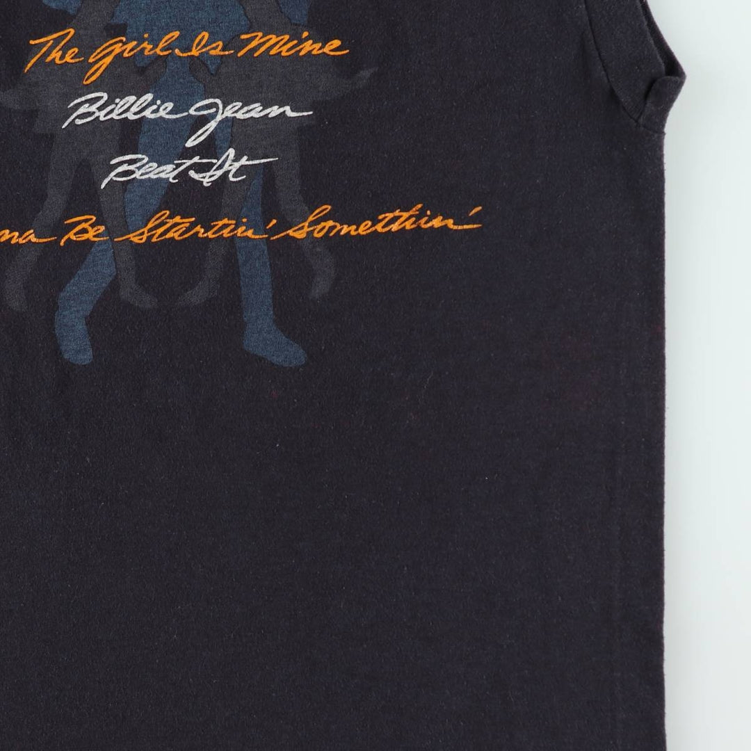 80s-90'S Anvil Michael Jackson Tank Top, Made in USA, Women's Size L (Equivalent), Vintage polyester black type Vintage Second Hand