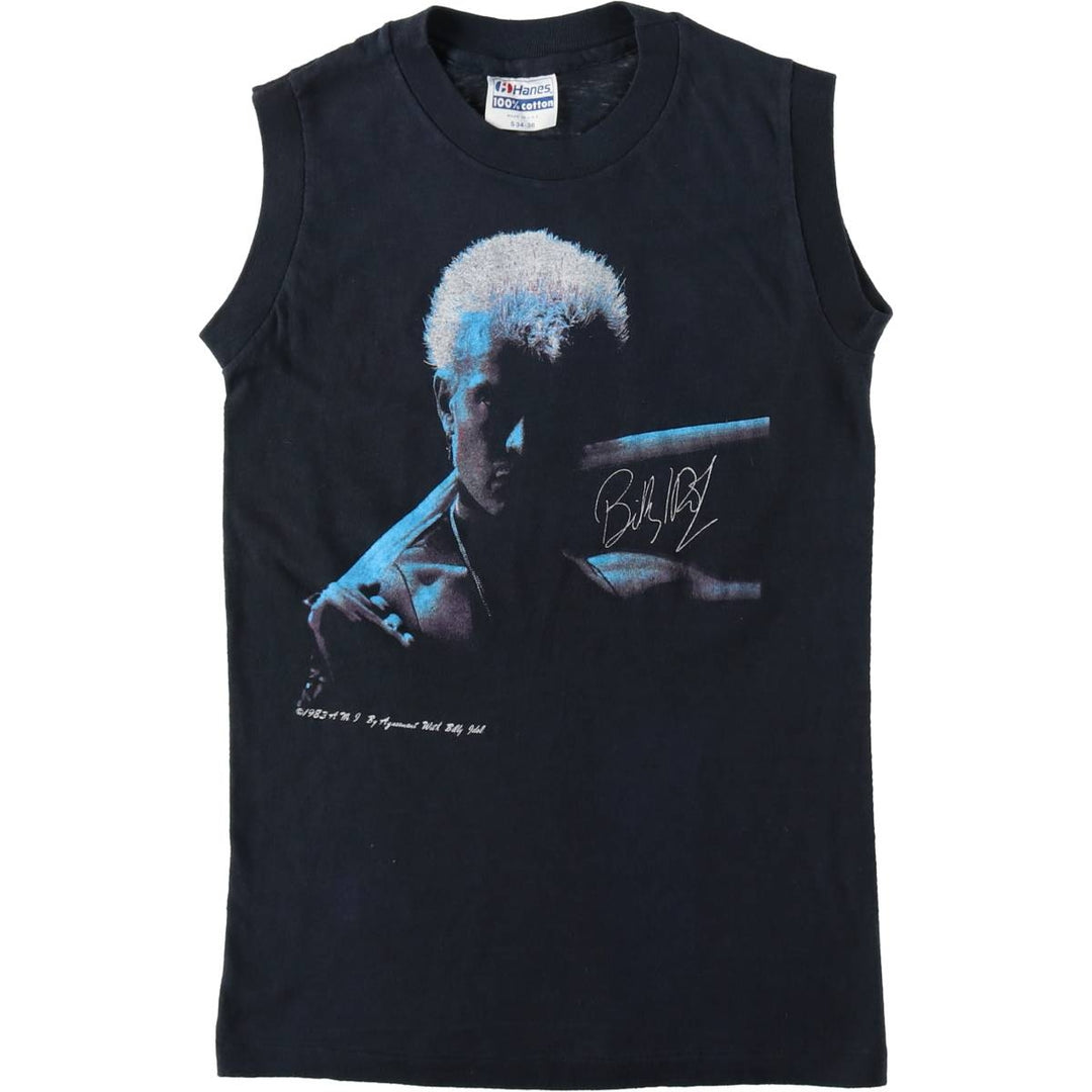 80'S Hanes BILLY IDOL Tank Top, Made in USA, Men's Size S (Equivalent), Vintage cotton black type Vintage Second Hand