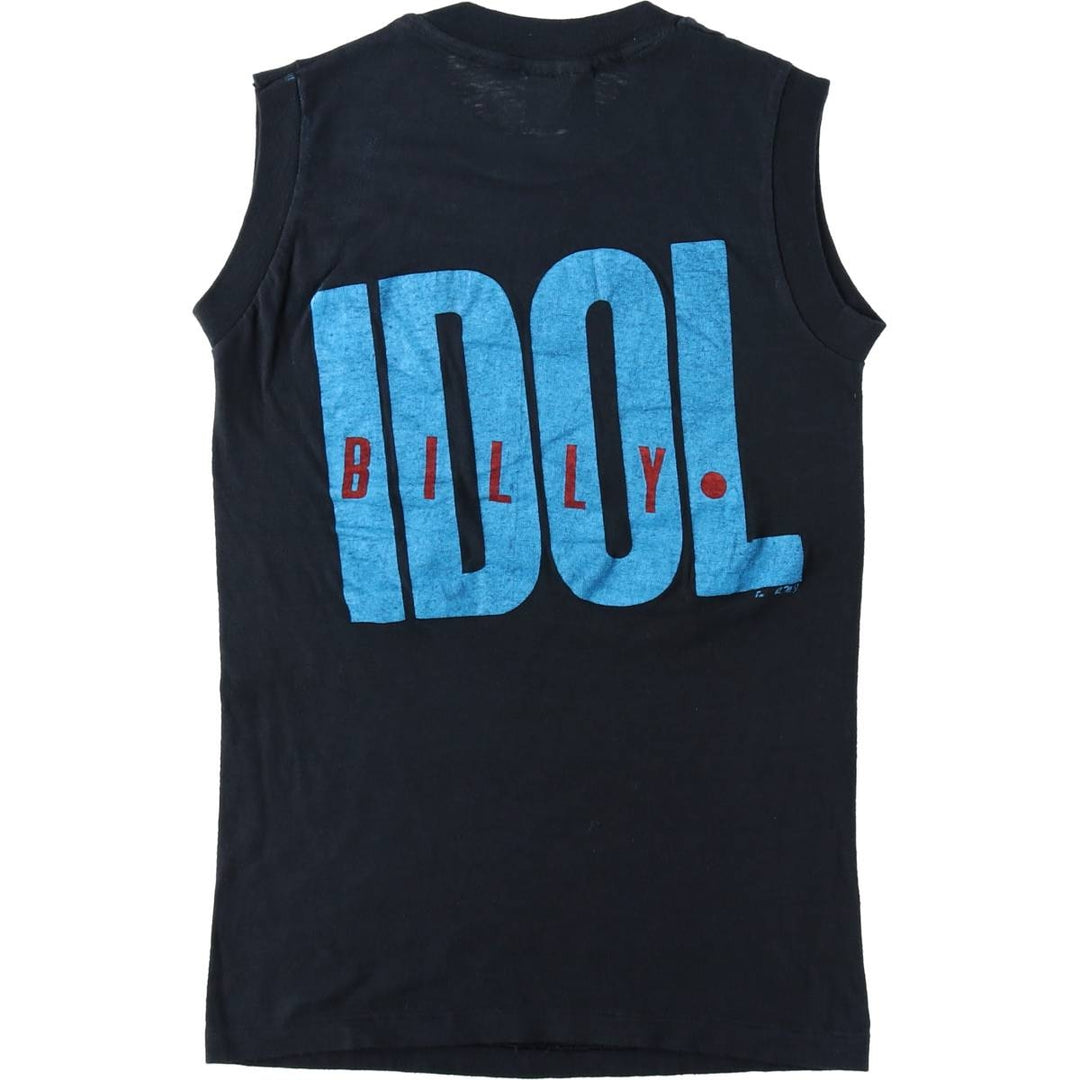 80'S Hanes BILLY IDOL Tank Top, Made in USA, Men's Size S (Equivalent), Vintage cotton black type Vintage Second Hand