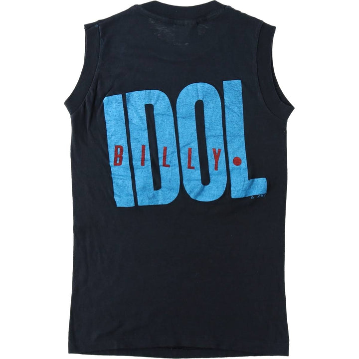 80'S Hanes BILLY IDOL Tank Top, Made in USA, Men's Size S (Equivalent), Vintage cotton black type Vintage Second Hand