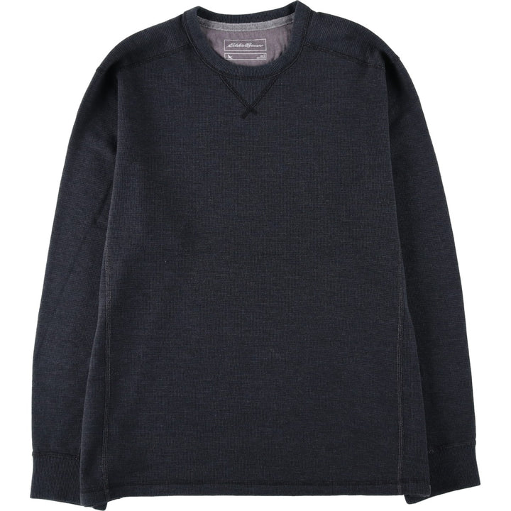 Eddie Bauer Thermal Long-Sleeve T-Shirt, Men's Size L (approx.) cotton black type Vintage Second Hand