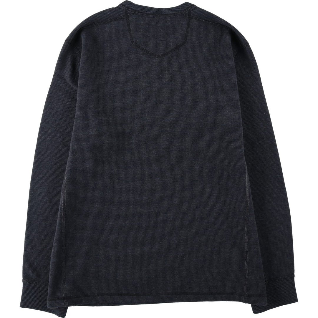 Eddie Bauer Thermal Long-Sleeve T-Shirt, Men's Size L (approx.) cotton black type Vintage Second Hand