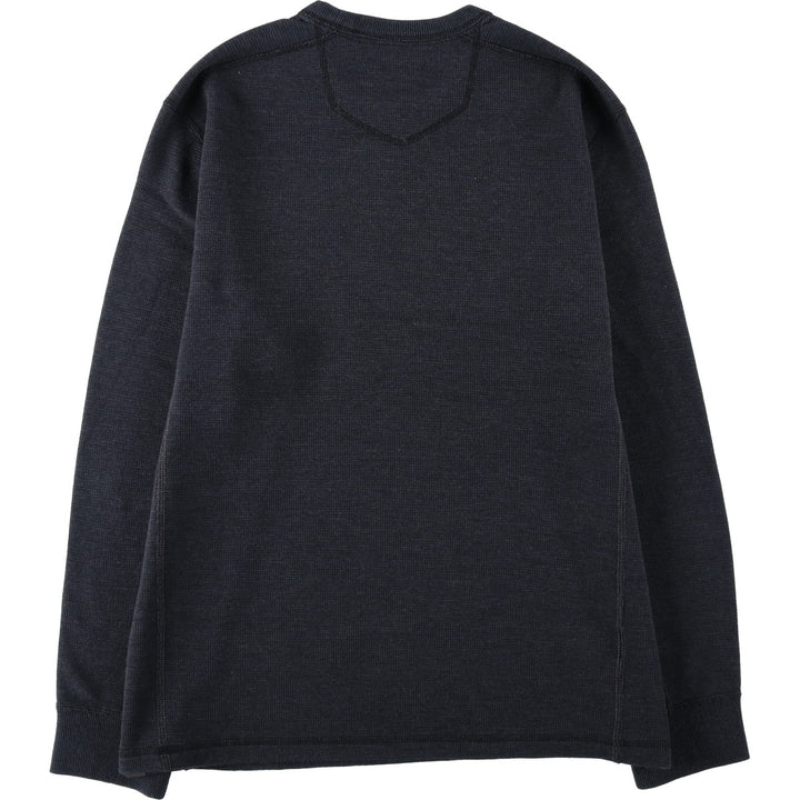 Eddie Bauer Thermal Long-Sleeve T-Shirt, Men's Size L (approx.) cotton black type Vintage Second Hand