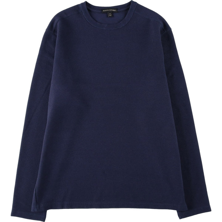 Banana Republic Thermal Long T-Shirt, Men's Size M cotton navy blue type Vintage Second Hand