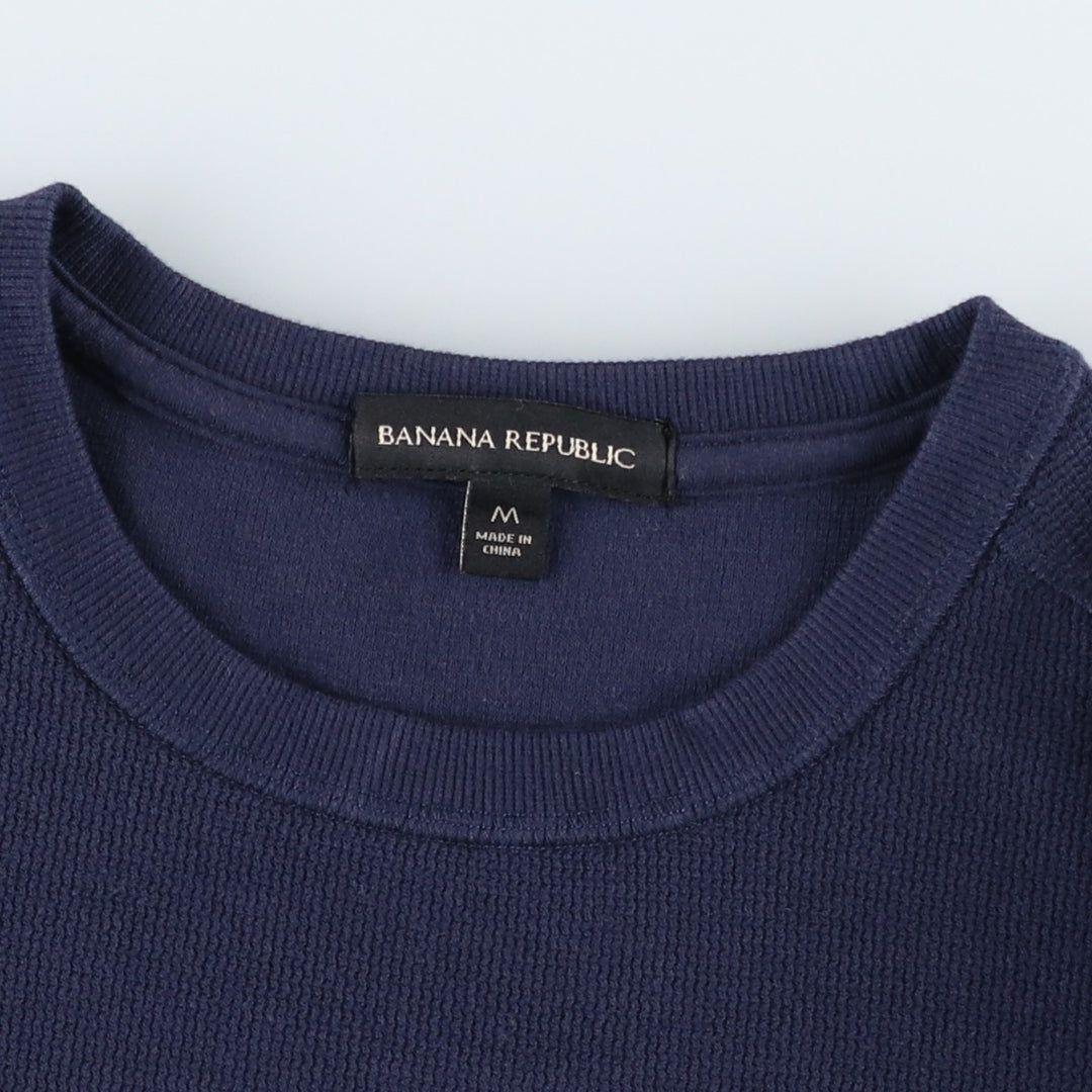 Banana Republic Thermal Long T-Shirt, Men's Size M cotton navy blue type Vintage Second Hand