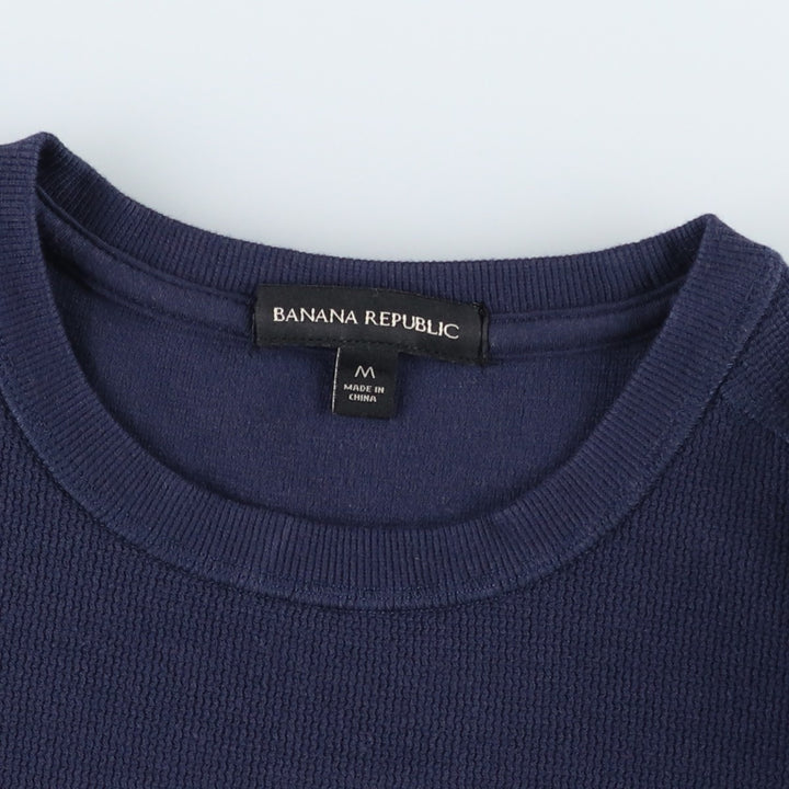 Banana Republic Thermal Long T-Shirt, Men's Size M cotton navy blue type Vintage Second Hand