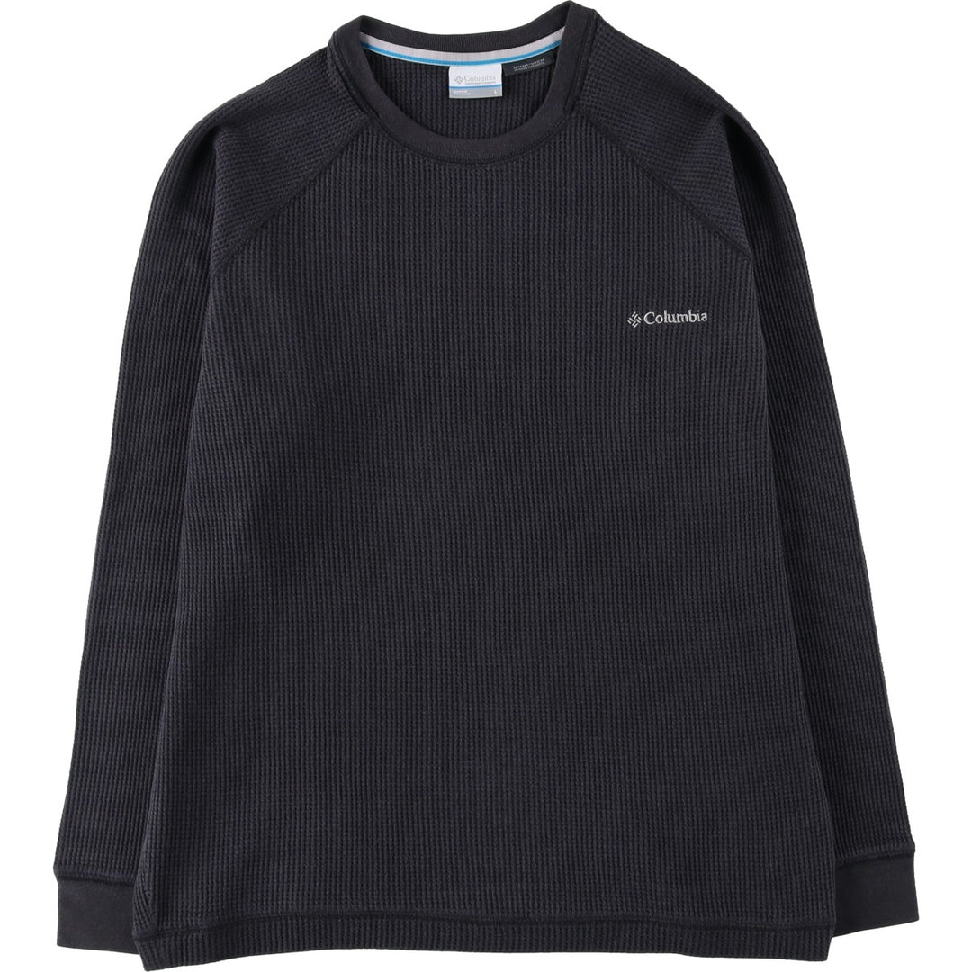 Columbia OMNI-WICK Thermal Long-Sleeve T-Shirt, Men's Size L (approx.) cotton black type Vintage Second Hand