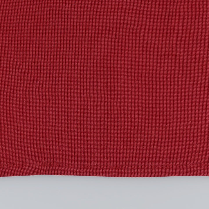 Eddie Bauer Men's Thermal Long Sleeve T-Shirt, Waffle Henley, Size L cotton red type Vintage Second Hand