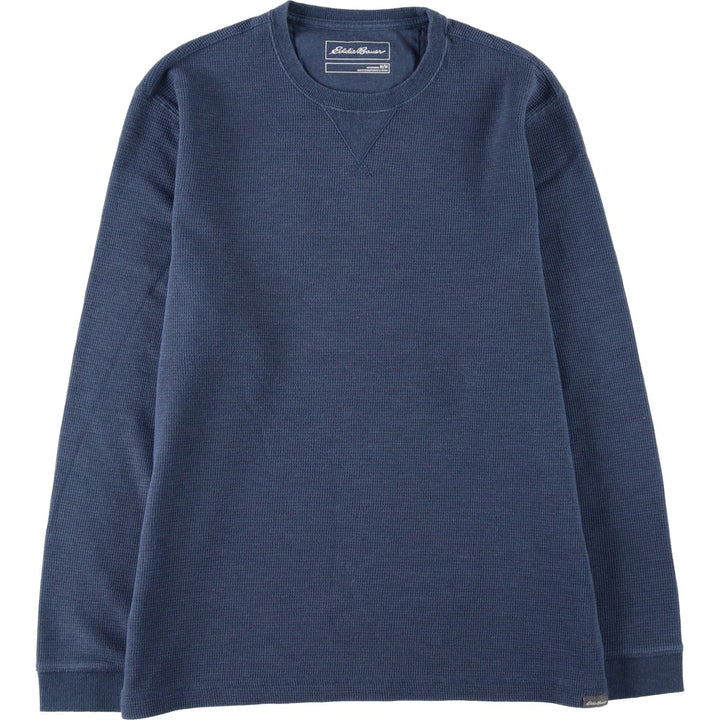 Eddie Bauer Thermal Long-Sleeve T-Shirt, Men's Size M cotton navy blue type Vintage Second Hand