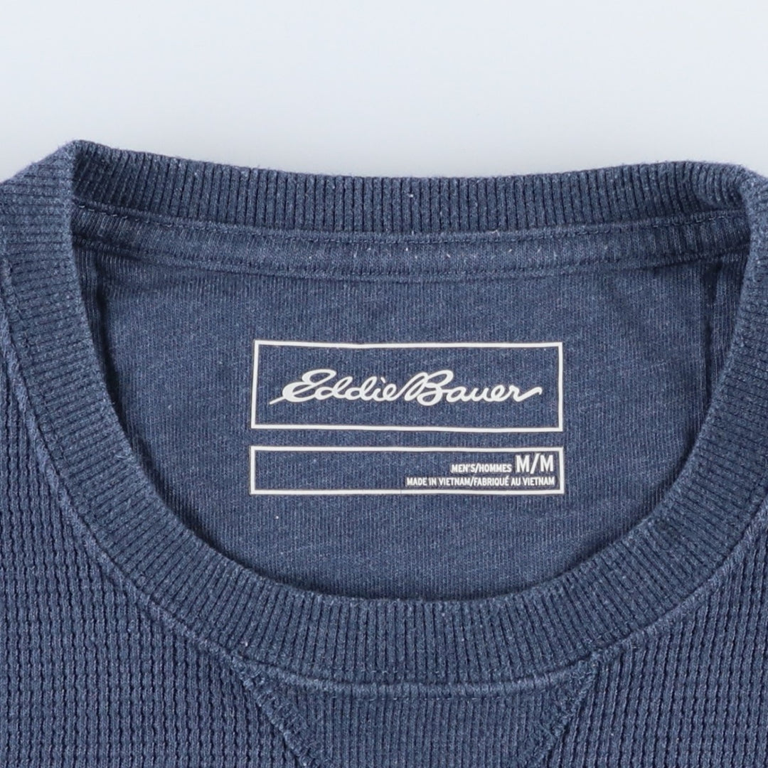 Eddie Bauer Thermal Long-Sleeve T-Shirt, Men's Size M cotton navy blue type Vintage Second Hand