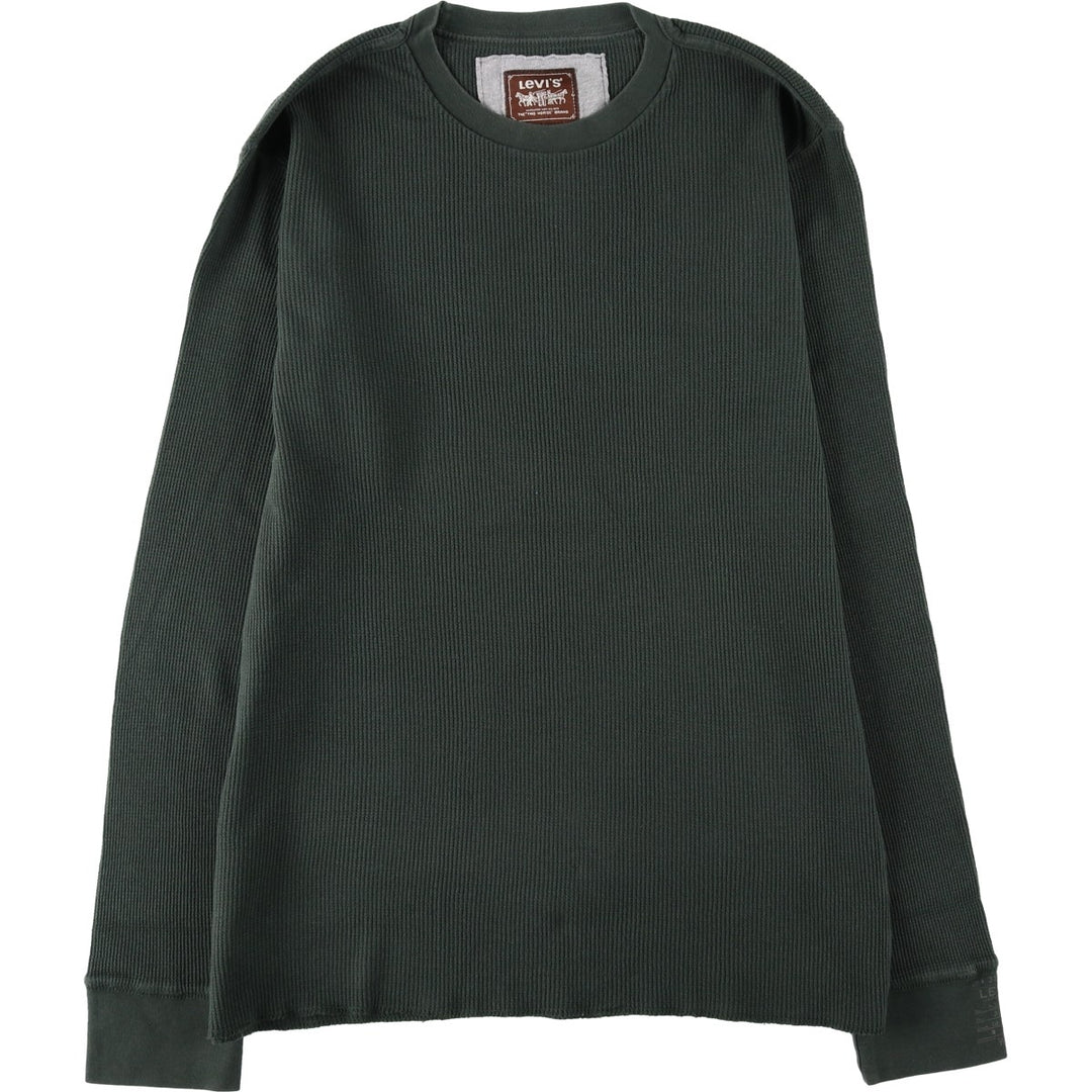 Levi's Thermal Long T-Shirt, Men's Size L cotton Khaki type Vintage Second Hand