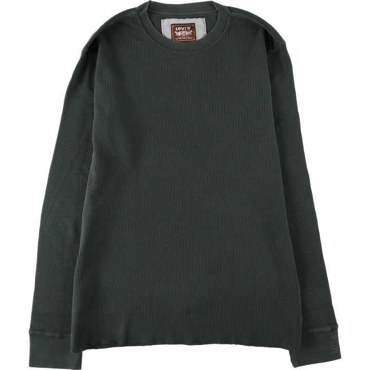 Levi's Thermal Long T-Shirt, Men's Size L cotton Khaki type Vintage Second Hand