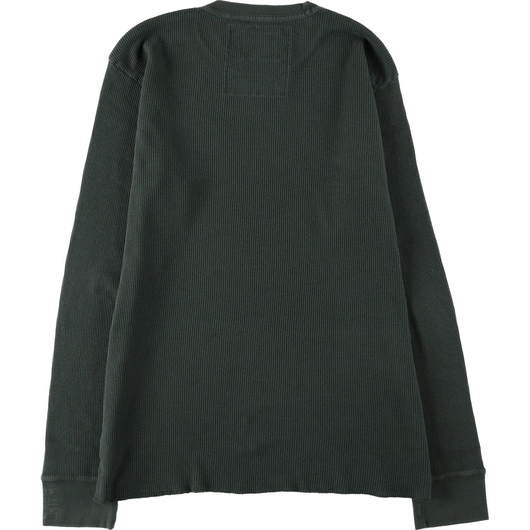 Levi's Thermal Long T-Shirt, Men's Size L cotton Khaki type Vintage Second Hand