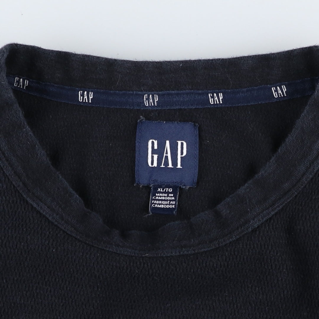 GAP Thermallon T-shirt, Honeycomb, Men's XL cotton navy blue type Vintage Second Hand