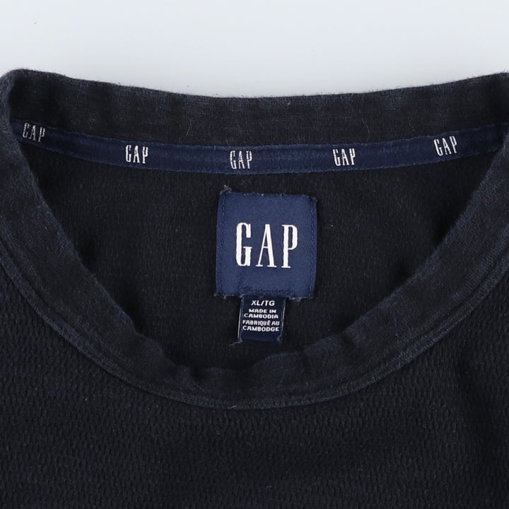 GAP Thermallon T-shirt, Honeycomb, Men's XL cotton navy blue type Vintage Second Hand