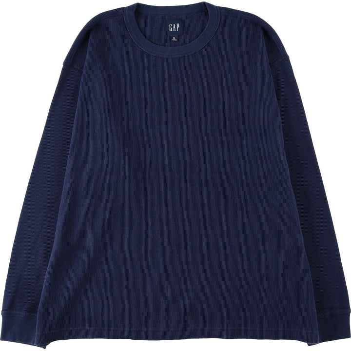 GAP Thermal Long T-Shirt, Men's Size XL cotton navy blue type Vintage Second Hand