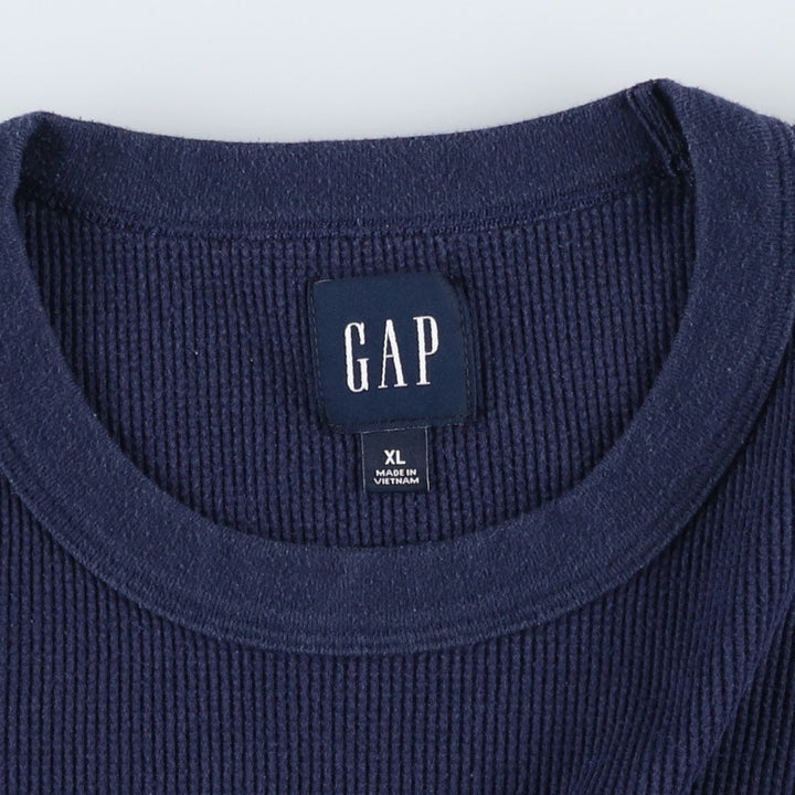 GAP Thermal Long T-Shirt, Men's Size XL cotton navy blue type Vintage Second Hand