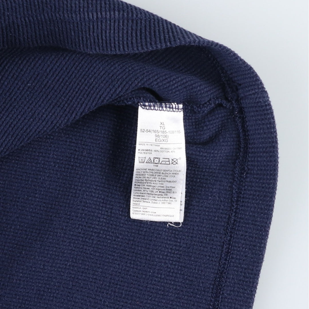 GAP Thermal Long T-Shirt, Men's Size XL cotton navy blue type Vintage Second Hand