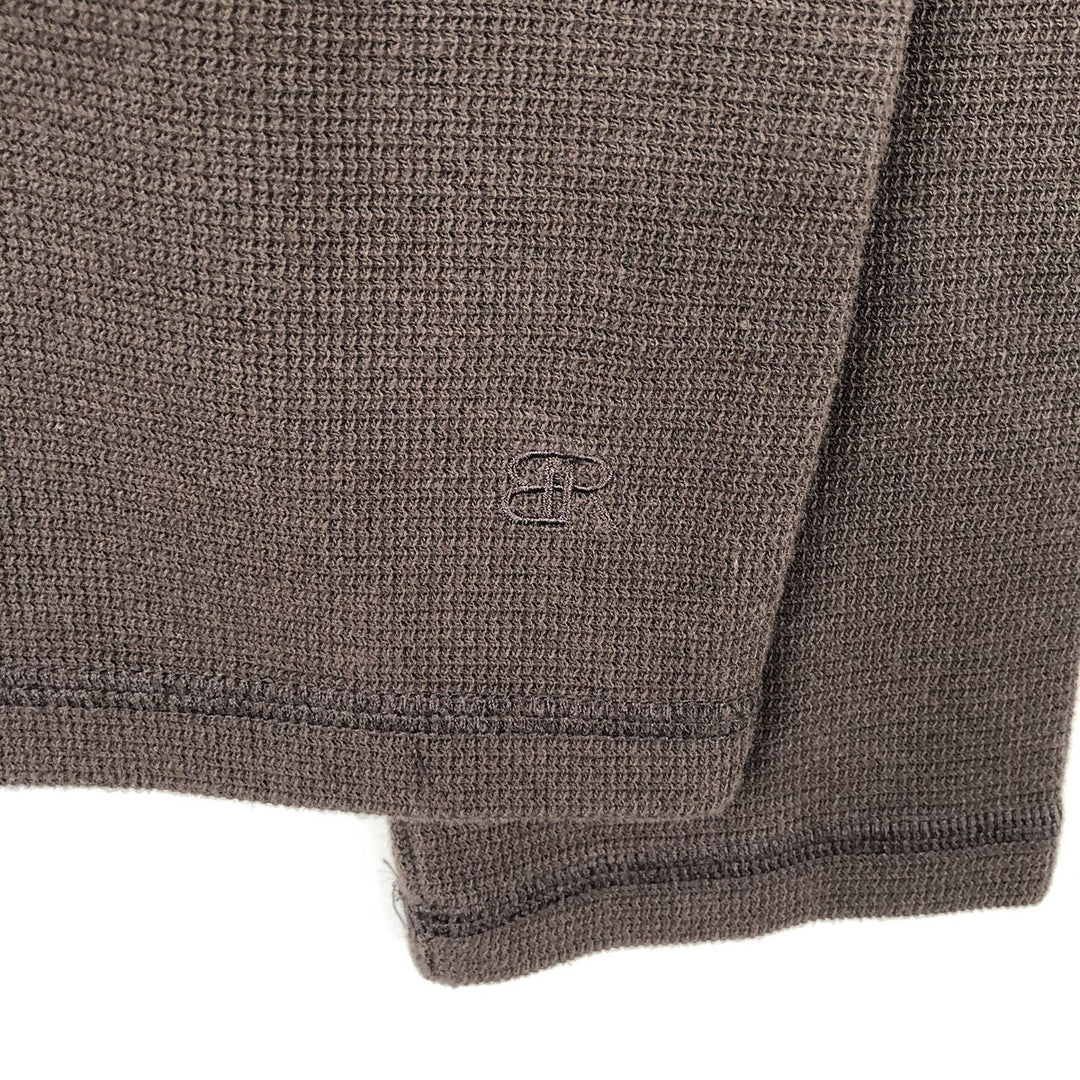 2000'S Banana Republic Thermal Long T-Shirt, Men's Size L cotton brown type Vintage Second Hand