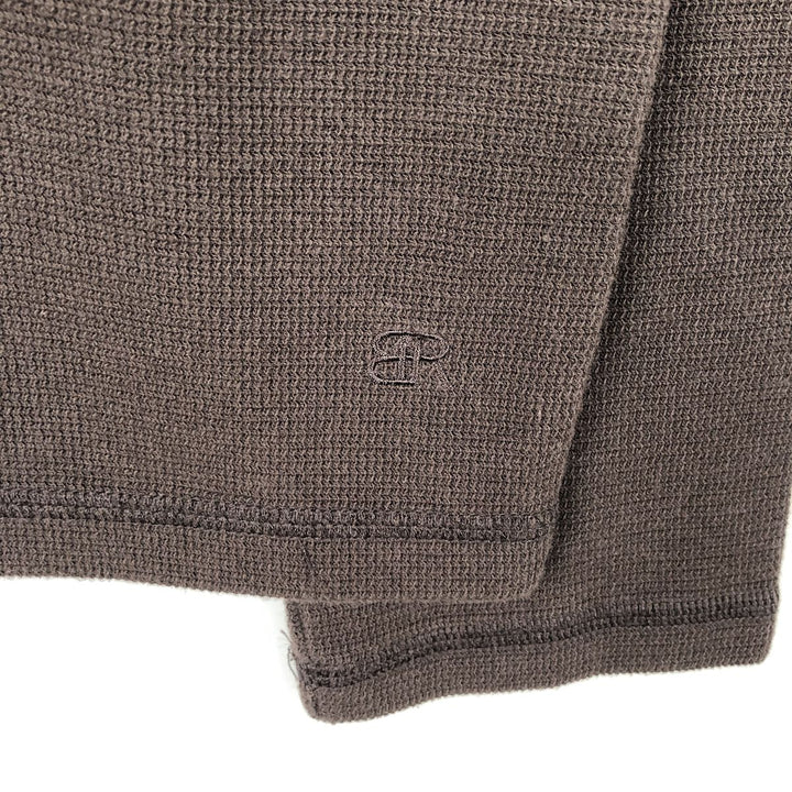 2000'S Banana Republic Thermal Long T-Shirt, Men's Size L cotton brown type Vintage Second Hand