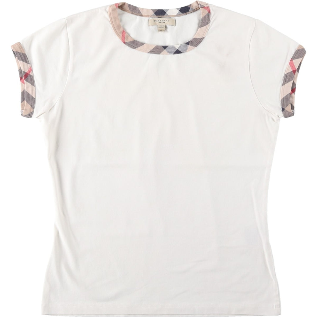 Burberry's BURBERRY LONDON short-sleeved T-shirt, women's size M (approx.) cotton white type Vintage Second Hand