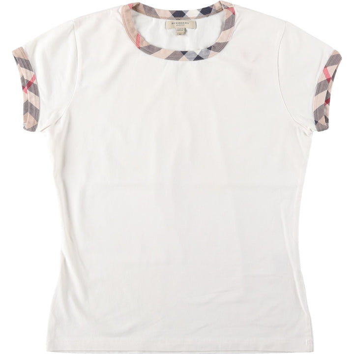 Burberry's BURBERRY LONDON short-sleeved T-shirt, women's size M (approx.) cotton white type Vintage Second Hand