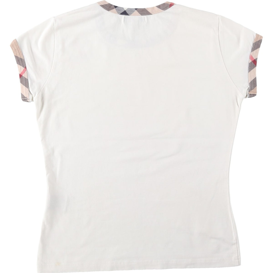 Burberry's BURBERRY LONDON short-sleeved T-shirt, women's size M (approx.) cotton white type Vintage Second Hand